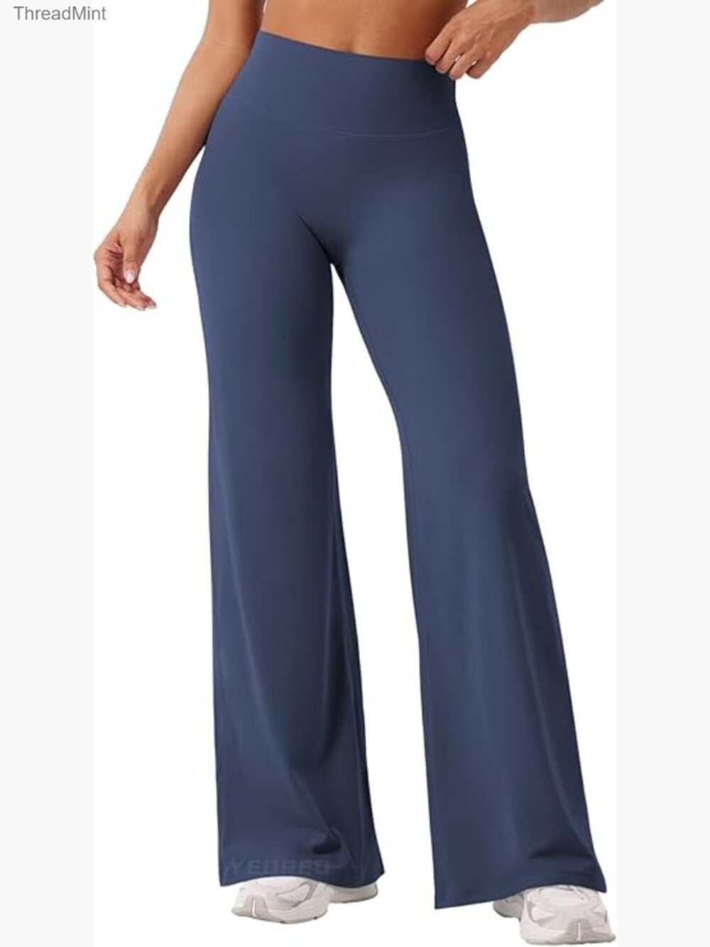 No Front Seam High Waist Wide Leg Yoga Pants 29-35 inch Inseam 4-Way Stretch